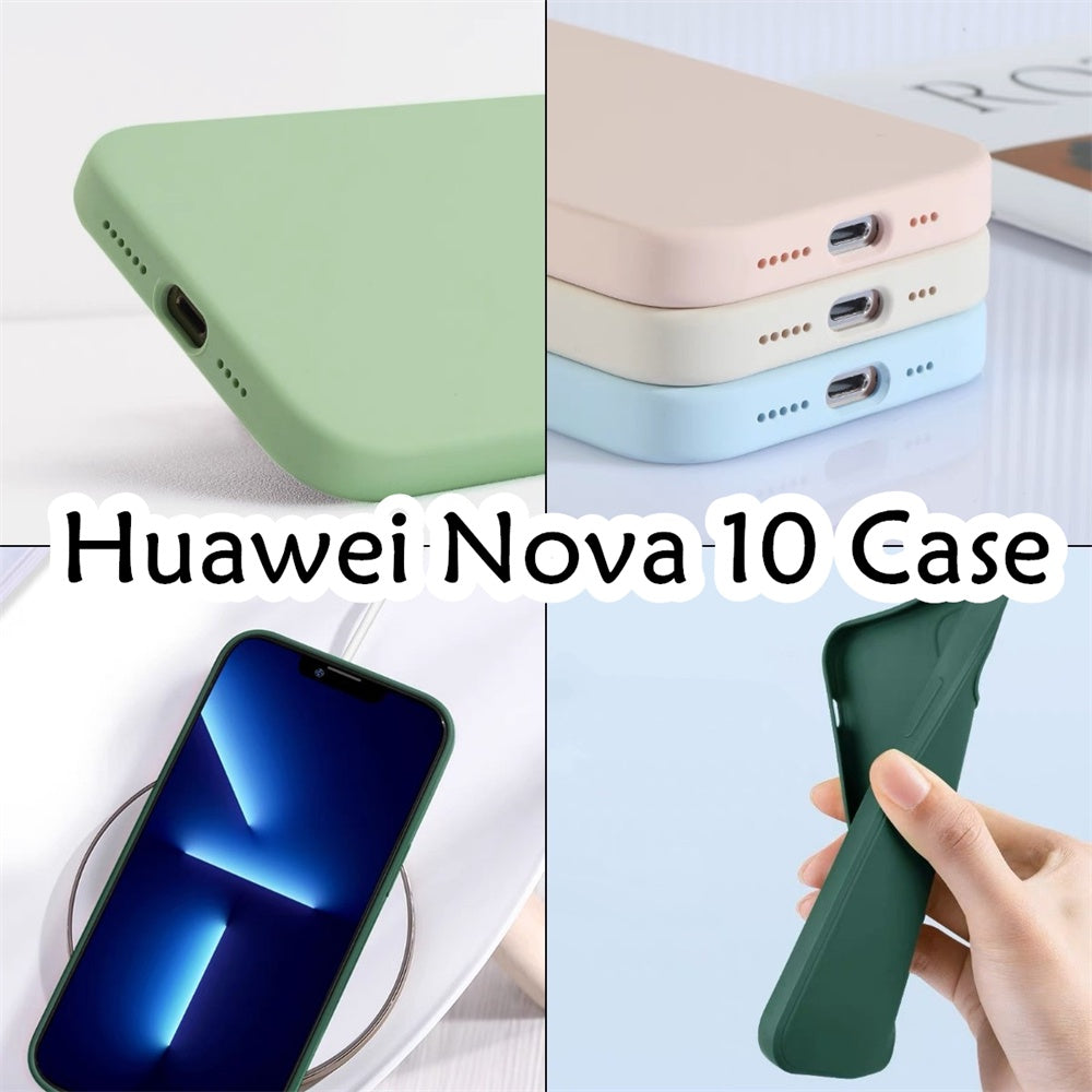 For Huawei Nova 10 Cover Drop and wear resistant Silicone Full Case Classic Simple Solid Color Phone Case Cover