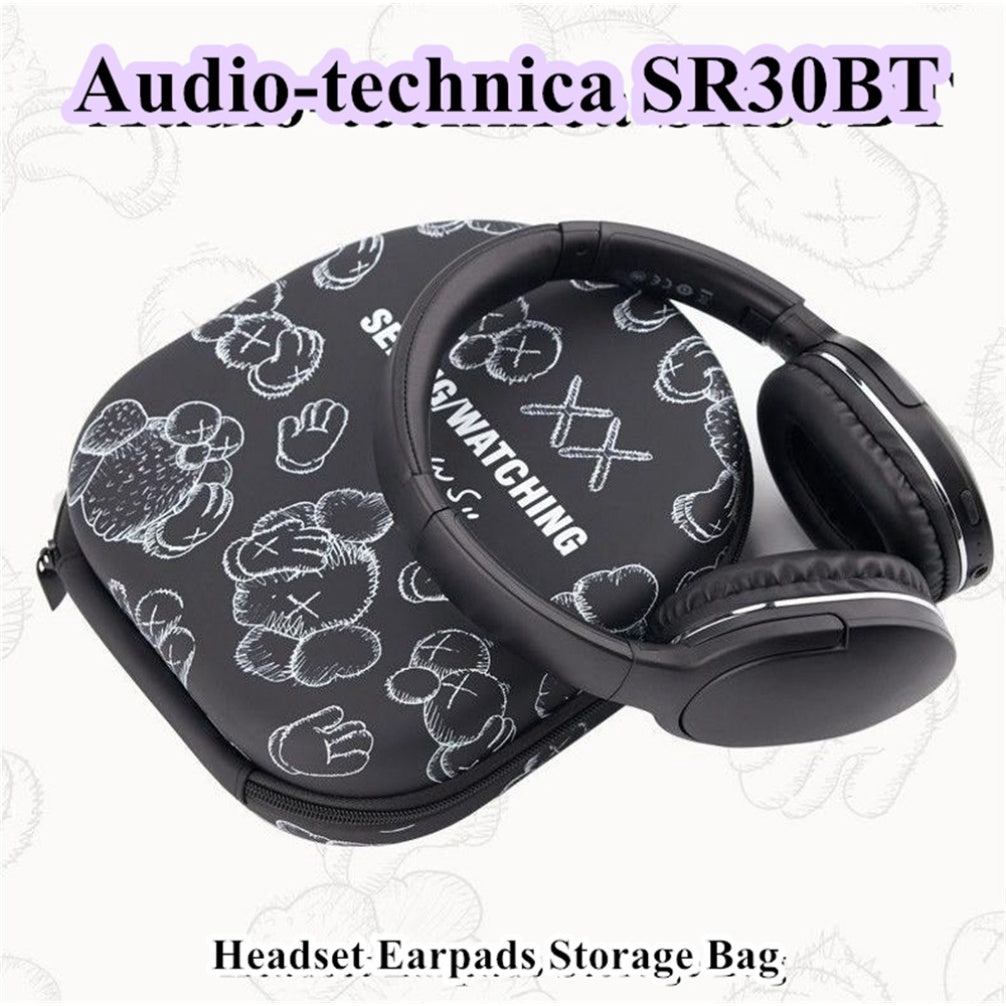 For Audio-technica SR30BT Headphone Case Cartoon Creative Patterns Headset Earpads Storage Bag Casing Box