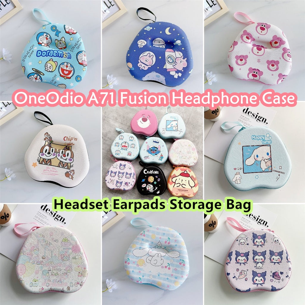 For OneOdio A71 Fusion Headphone Case Cartoon Creative Patterns Headset Earpads Storage Bag Casing Box