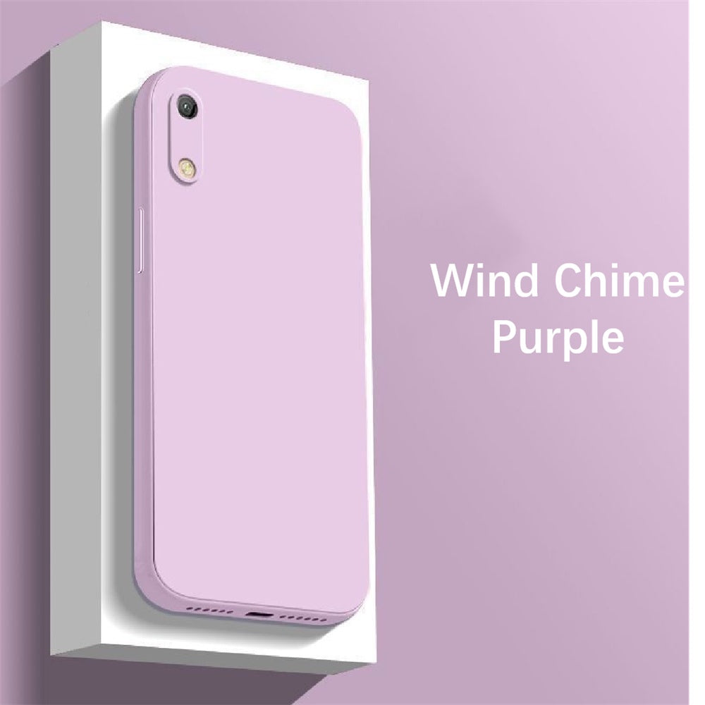 For Honor 8A 2020 Cover Drop and wear resistant Silicone Full Case Classic Simple Solid Color Phone Case Cover