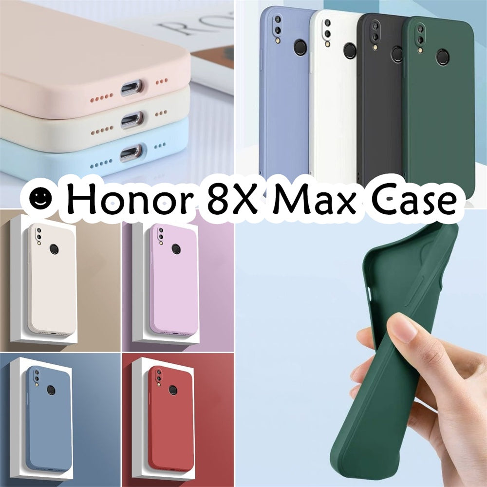 For Honor 8X Max Cover Drop and wear resistant Silicone Full Case Classic Simple Solid Color Phone Case Cover