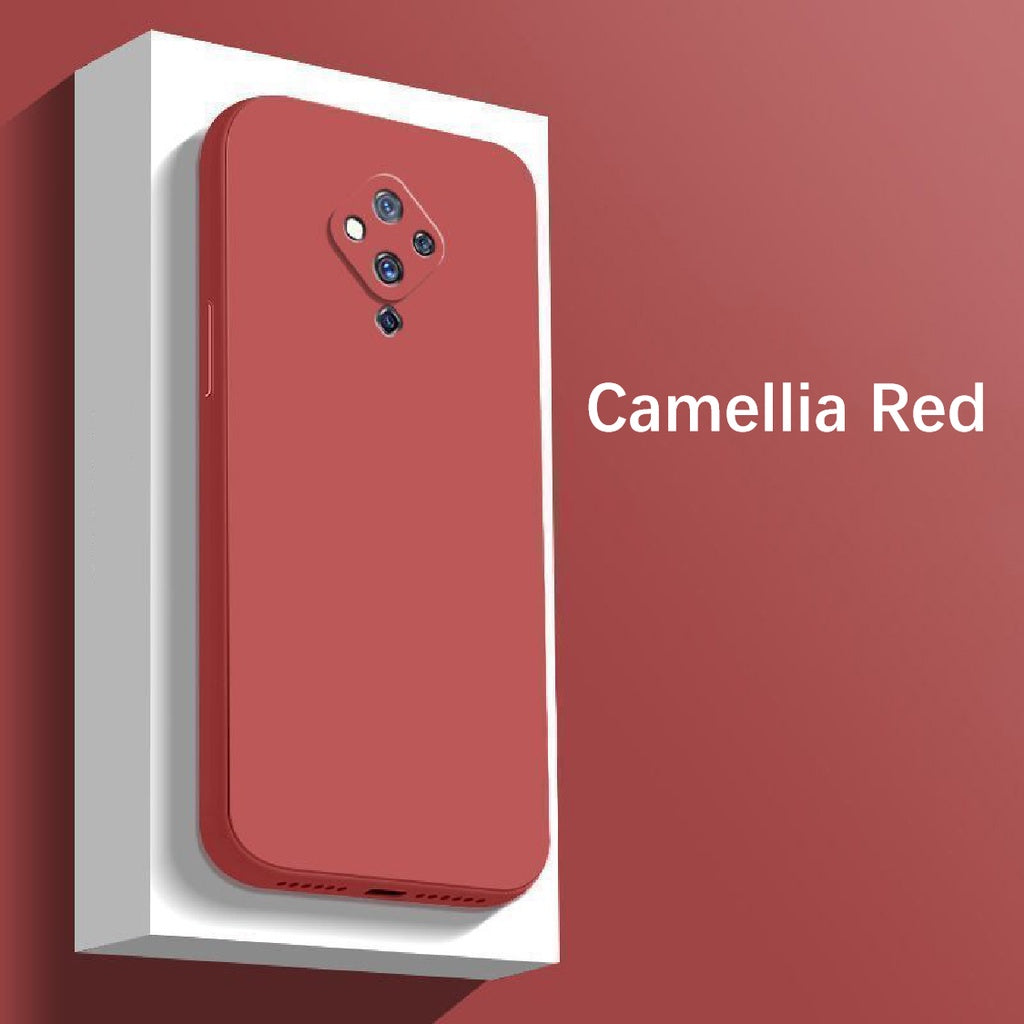 For VIVO S5 Cover Drop and wear resistant Silicone Full Case Classic Simple Solid Color Phone Case Cover