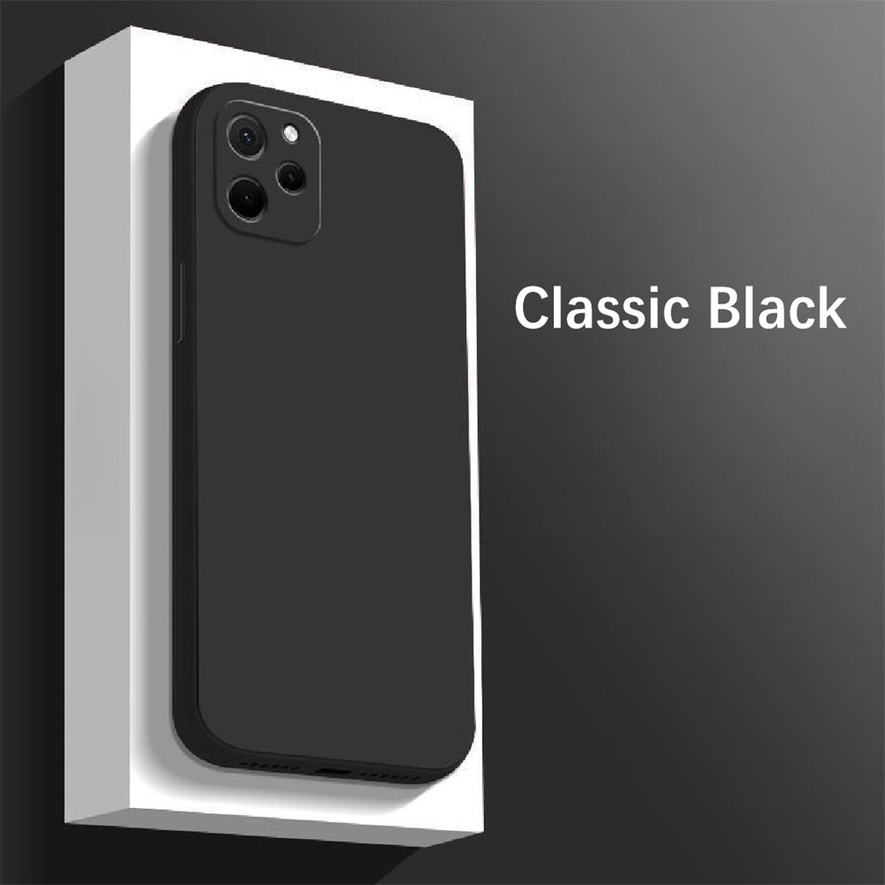 For Huawei Nova Y61 Cover Drop and wear resistant Silicone Full Case Classic Simple Solid Color Phone Case Cover