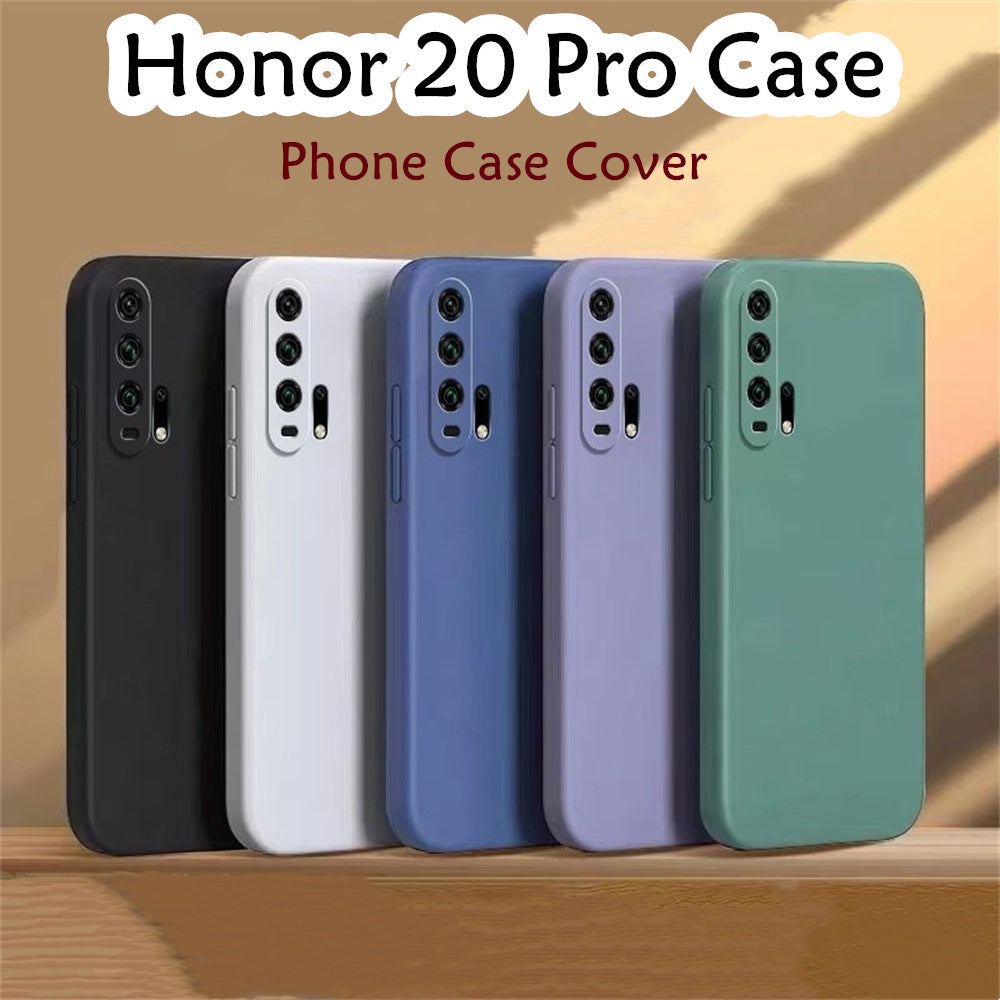 For Honor 20 Pro Cover Drop and wear resistant Silicone Full Case Classic Simple Solid Color Phone Case Cover