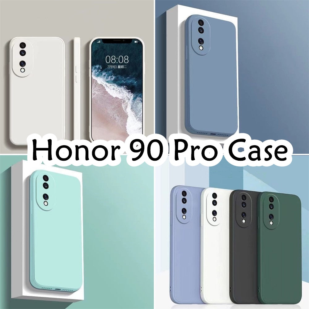 For Honor 90 Pro Cover Drop and wear resistant Silicone Full Case Classic Simple Solid Color Phone Case Cover