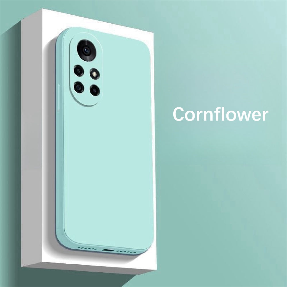 For Huawei Nova 8 Cover Drop and wear resistant Silicone Full Case Classic Simple Solid Color Phone Case Cover