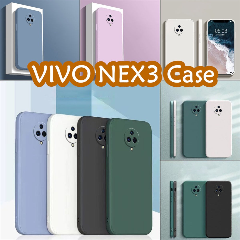 For VIVO NEX3 Cover Drop and wear resistant Silicone Full Case Classic Simple Solid Color Phone Case Cover