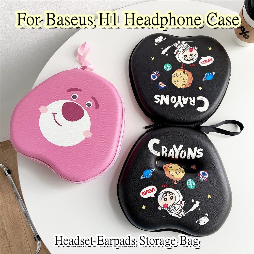 For Baseus H1 Headphone Case Cartoon Creative Patterns Headset Earpads Storage Bag Casing Box
