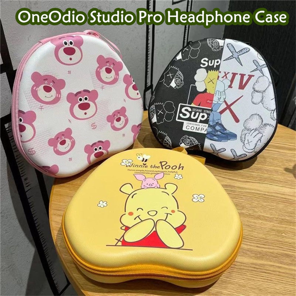 For OneOdio Studio Pro Headphone Case Cartoon Creative Patterns Headset Earpads Storage Bag Casing Box