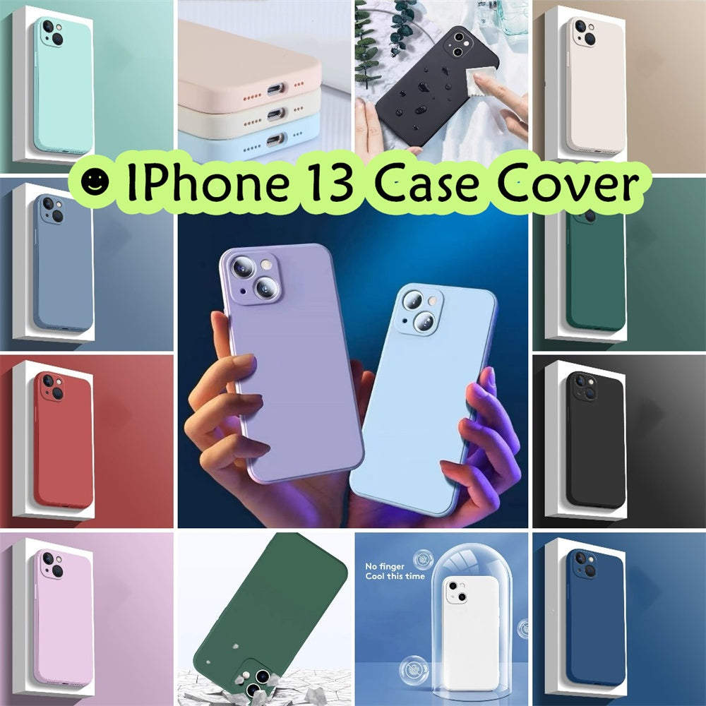 For IPhone 13 Cover Drop and wear resistant Silicone Full Case Classic Simple Solid Color Phone Case Cover