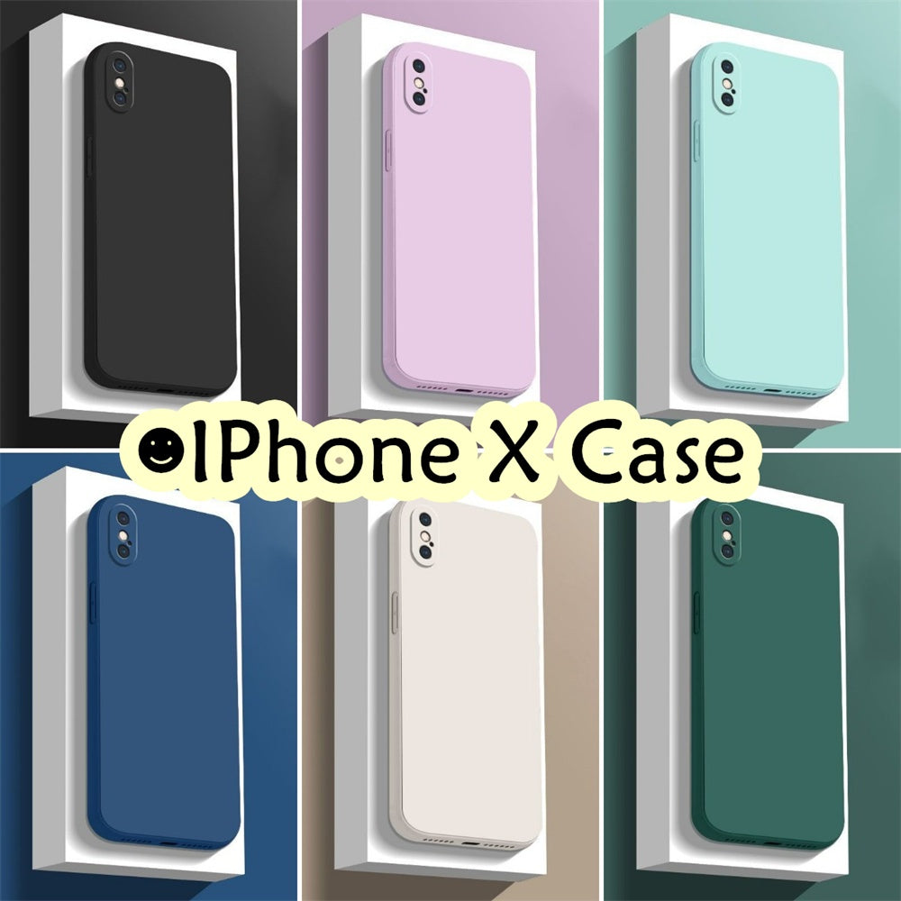 For IPhone X Cover Drop and wear resistant Silicone Full Case Classic Simple Solid Color Phone Case Cover