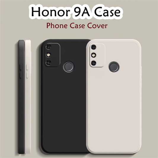 For Honor 9A Cover Drop and wear resistant Silicone Full Case Classic Simple Solid Color Phone Case Cover