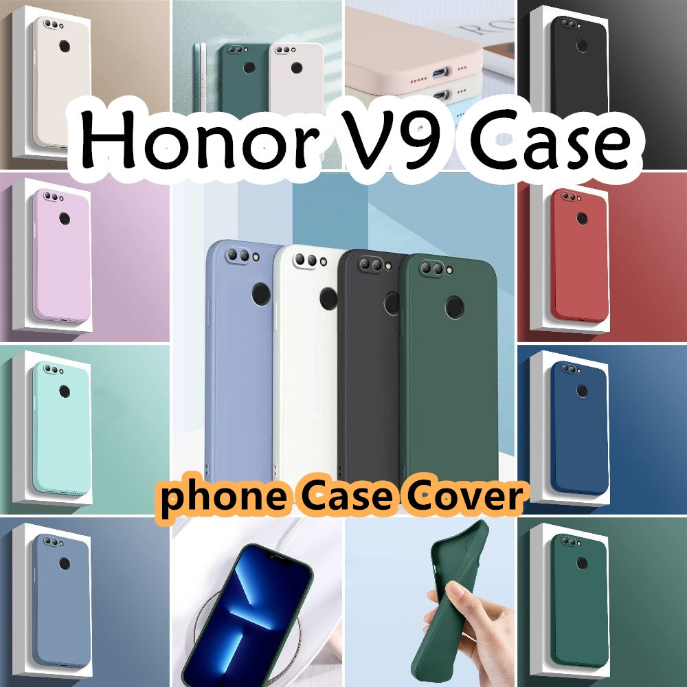 For Honor V9 Cover Drop and wear resistant Silicone Full Case Classic Simple Solid Color Phone Case Cover