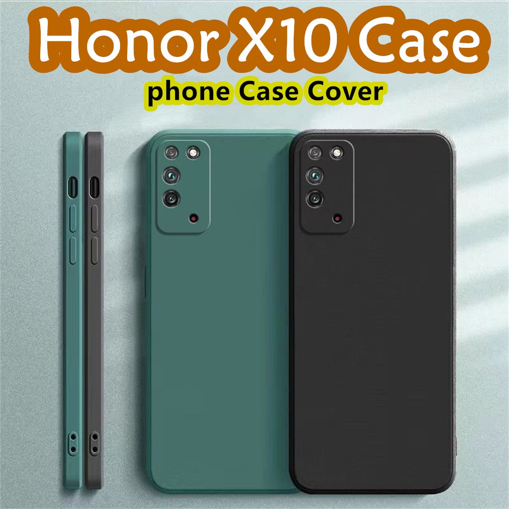 For Honor X10 Cover Drop and wear resistant Silicone Full Case Classic Simple Solid Color Phone Case Cover