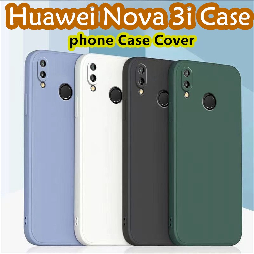 For Huawei Nova 3i Cover Drop and wear resistant Silicone Full Case Classic Simple Solid Color Phone Case Cover