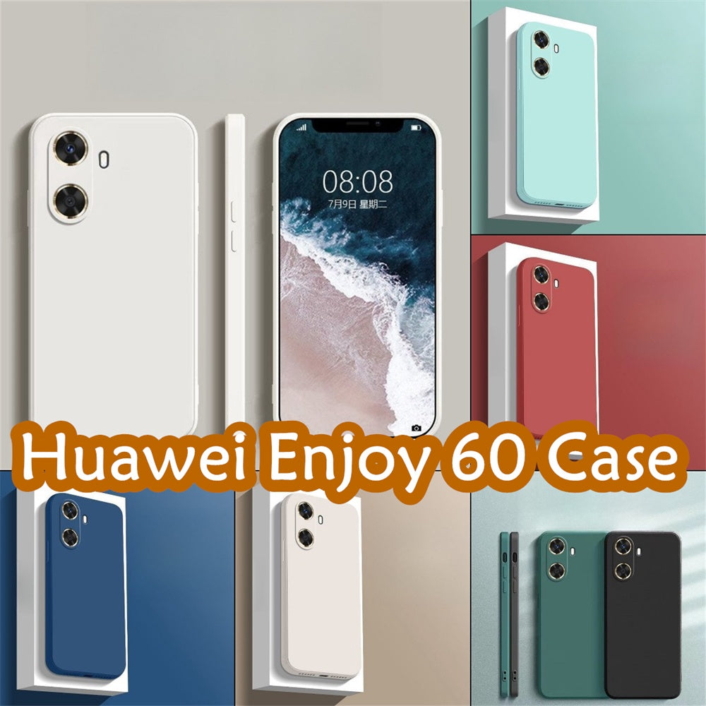 For Huawei Enjoy 60 Cover Drop and wear resistant Silicone Full Case Classic Simple Solid Color Phone Case Cover