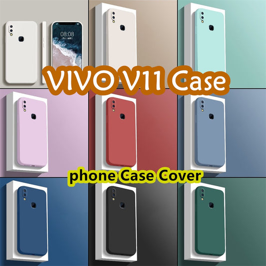 For VIVO V11 Cover Drop and wear resistant Silicone Full Case Classic Simple Solid Color Phone Case Cover