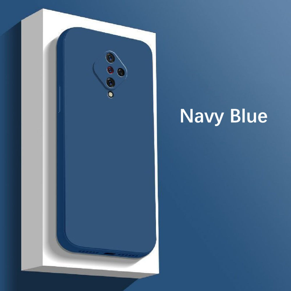 For VIVO Y9S Cover Drop and wear resistant Silicone Full Case Classic Simple Solid Color Phone Case Cover