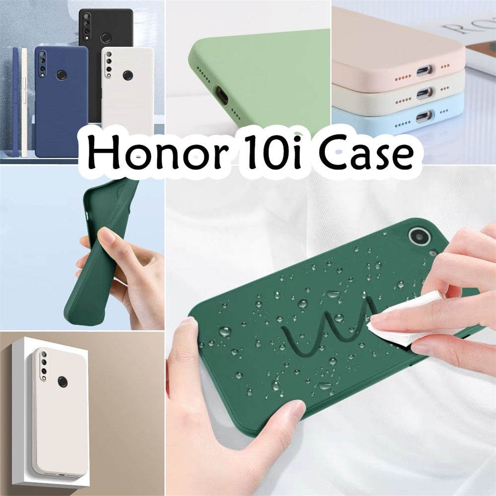 For Honor 10i Cover Drop and wear resistant Silicone Full Case Classic Simple Solid Color Phone Case Cover