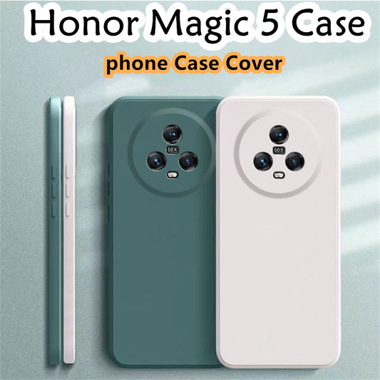 For Honor Magic 5 Cover Drop and wear resistant Silicone Full Case Classic Simple Solid Color Phone Case Cover