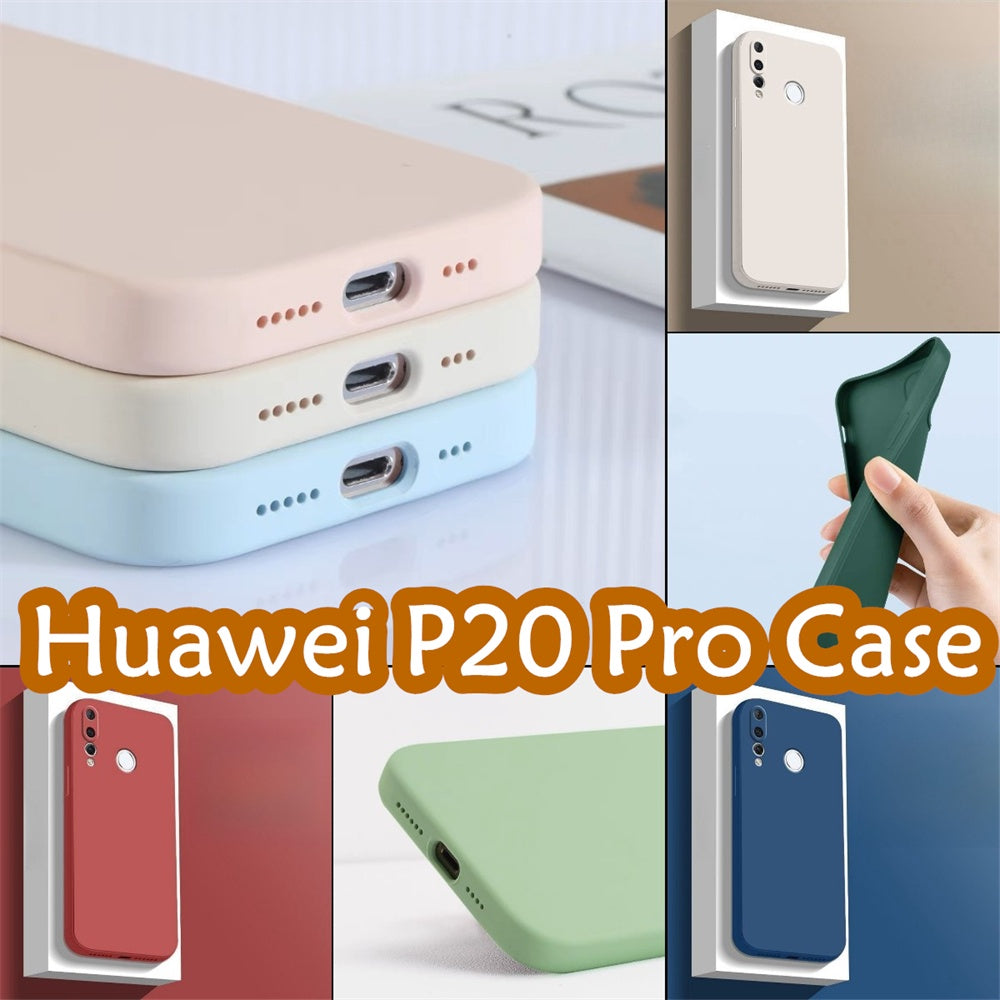 For Huawei P20 Pro Cover Drop and wear resistant Silicone Full Case Classic Simple Solid Color Phone Case Cover