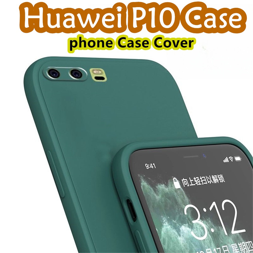 For Huawei P10 Cover Drop and wear resistant Silicone Full Case Classic Simple Solid Color Phone Case Cover