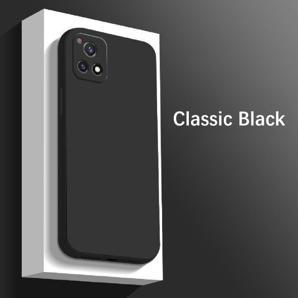 For VIVO Y54S Cover Drop and wear resistant Silicone Full Case Classic Simple Solid Color Phone Case Cover