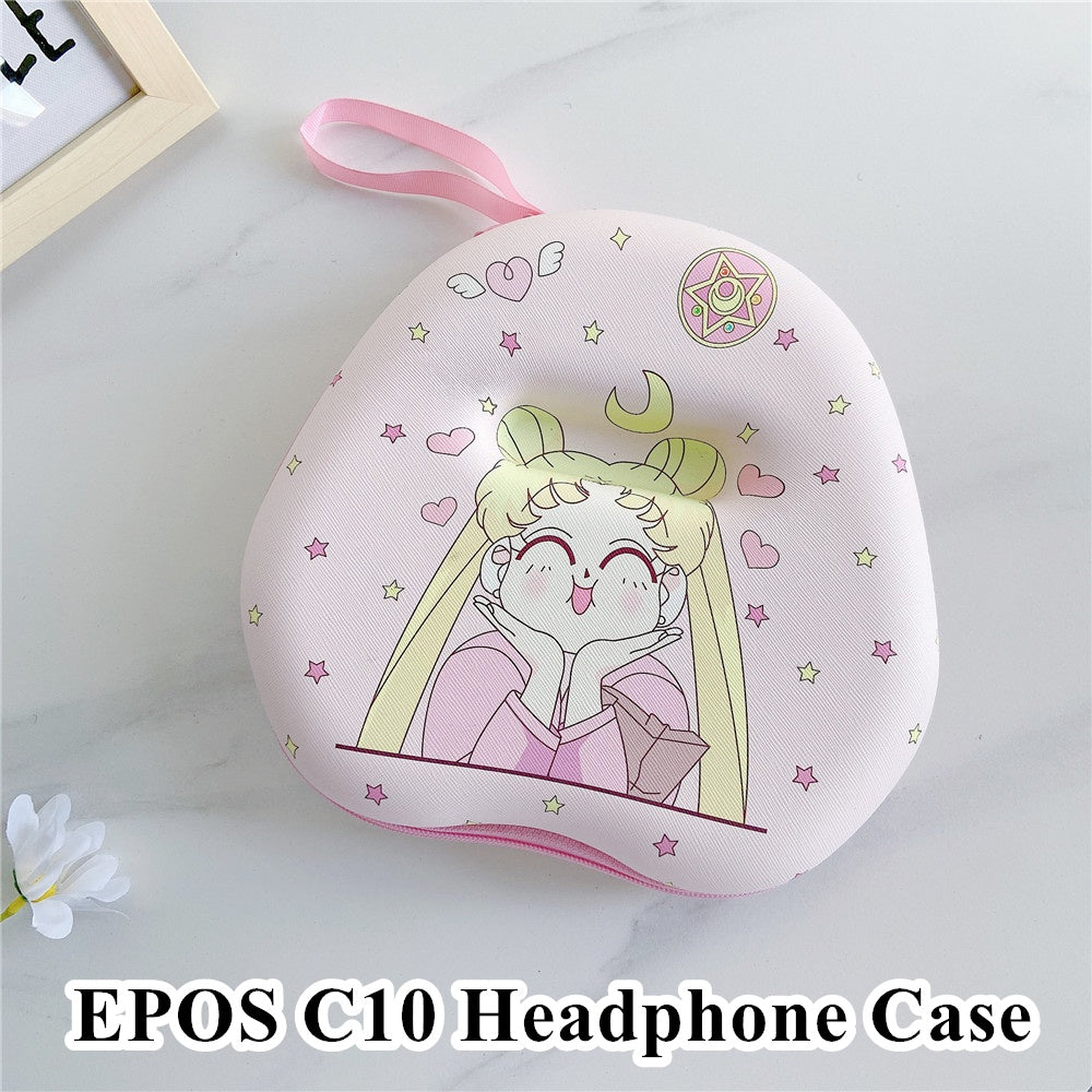 For EPOS C10 Headphone Case Cartoon Creative Patterns Headset Earpads Storage Bag Casing Box