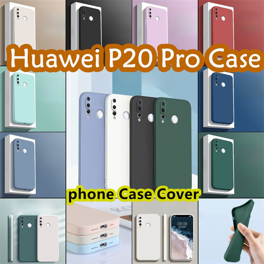 For Huawei P20 Pro Cover Drop and wear resistant Silicone Full Case Classic Simple Solid Color Phone Case Cover