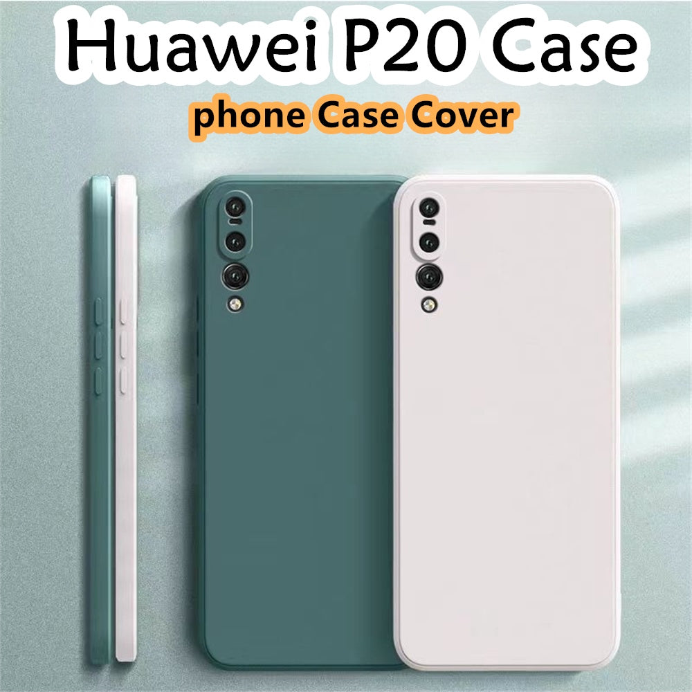 For Huawei P20 Cover Drop and wear resistant Silicone Full Case Classic Simple Solid Color Phone Case Cover