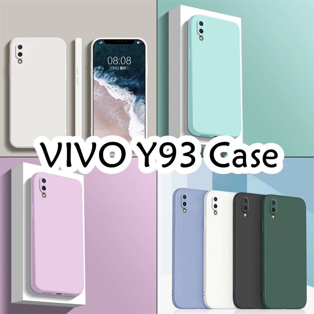 For VIVO Y93 Cover Drop and wear resistant Silicone Full Case Classic Simple Solid Color Phone Case Cover