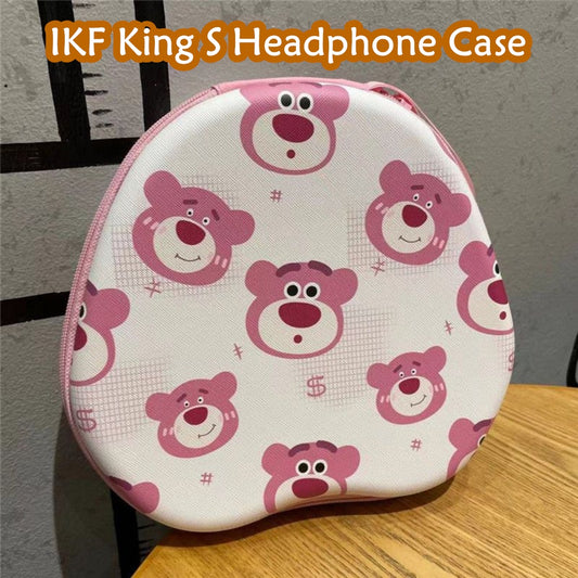 For IKF King S Headphone Case Cartoon Creative Patterns Headset Earpads Storage Bag Casing Box