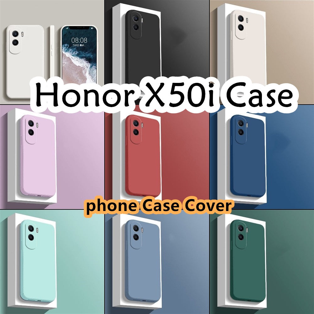For Honor X50i Cover Drop and wear resistant Silicone Full Case Classic Simple Solid Color Phone Case Cover