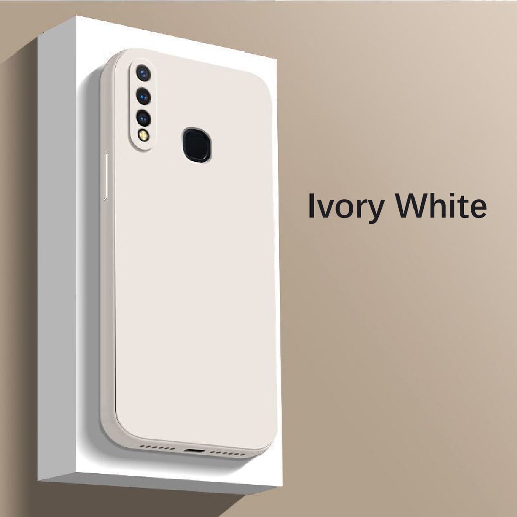 For VIVO Y5S Cover Drop and wear resistant Silicone Full Case Classic Simple Solid Color Phone Case Cover