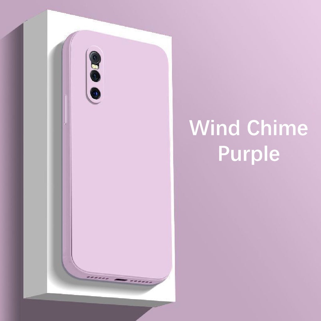 For VIVO X27 Cover Drop and wear resistant Silicone Full Case Classic Simple Solid Color Phone Case Cover