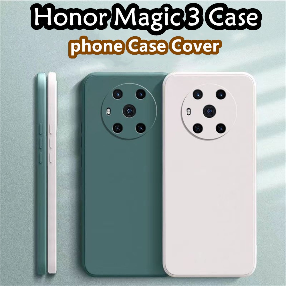 For Honor Magic 3 Cover Drop and wear resistant Silicone Full Case Classic Simple Solid Color Phone Case Cover