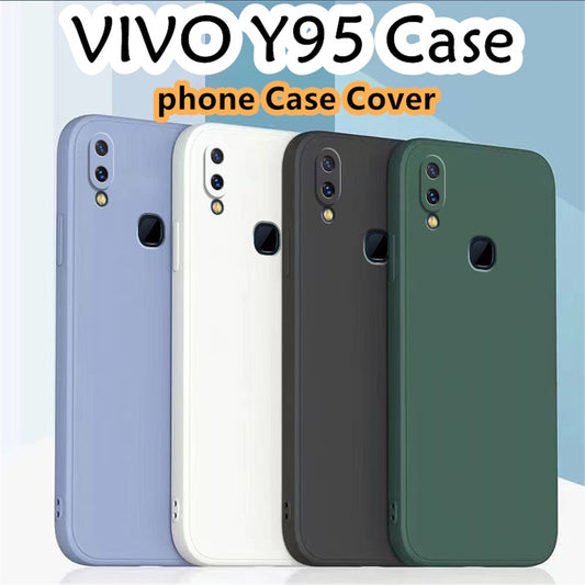 For VIVO Y95 Cover Drop and wear resistant Silicone Full Case Classic Simple Solid Color Phone Case Cover