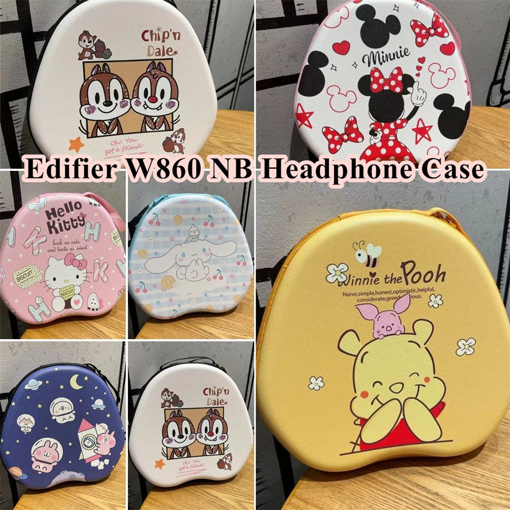 For Edifier W860 NB Headphone Case Cartoon Creative Patterns Headset Earpads Storage Bag Casing Box