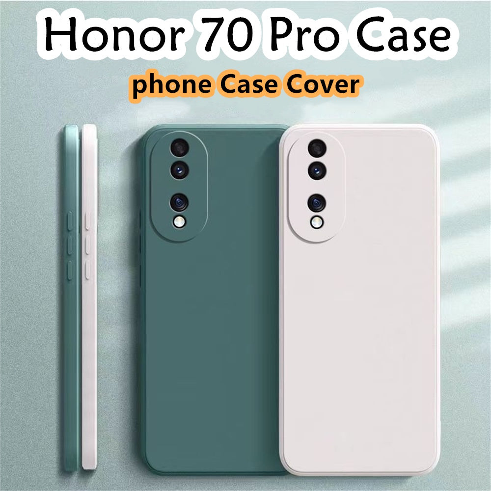 For Honor 70 Pro Cover Drop and wear resistant Silicone Full Case Classic Simple Solid Color Phone Case Cover