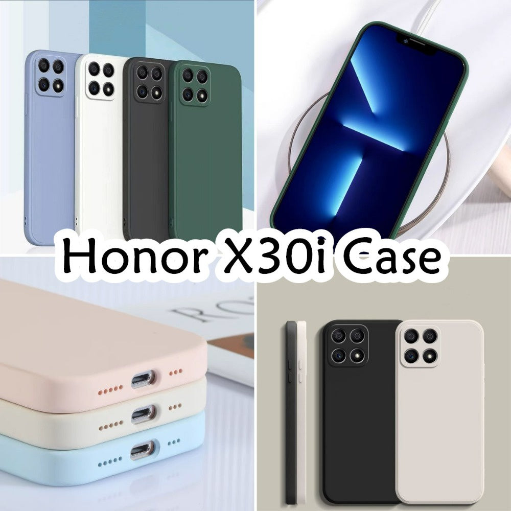 For Honor X30i Cover Drop and wear resistant Silicone Full Case Classic Simple Solid Color Phone Case Cover