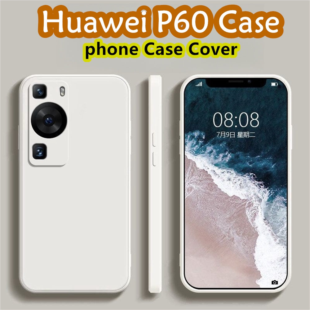 For Huawei P60 Cover Drop and wear resistant Silicone Full Case Classic Simple Solid Color Phone Case Cover