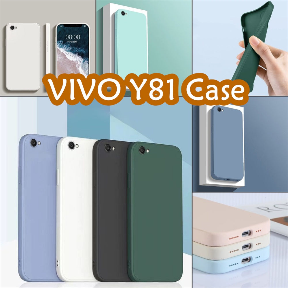 For VIVO Y81 Cover Drop and wear resistant Silicone Full Case Classic Simple Solid Color Phone Case Cover