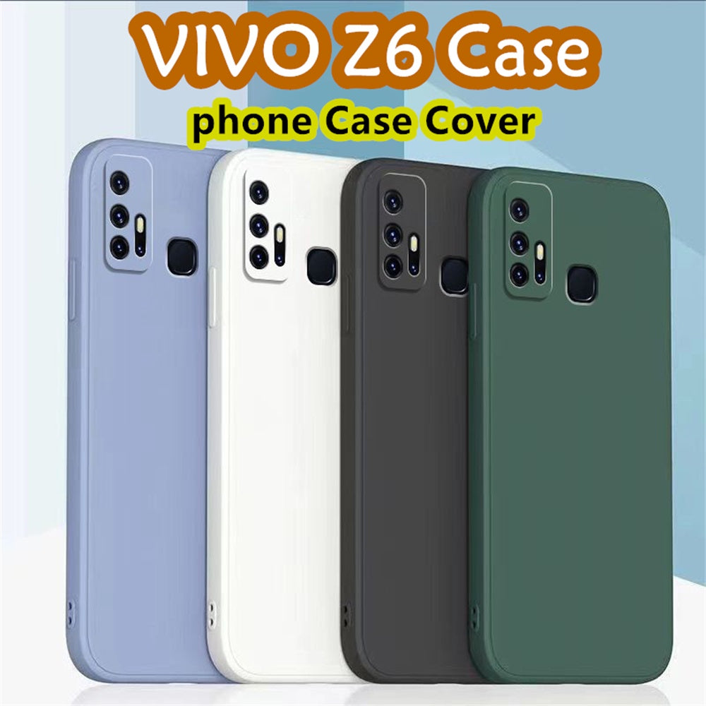 For VIVO Z6 Cover Drop and wear resistant Silicone Full Case Classic Simple Solid Color Phone Case Cover