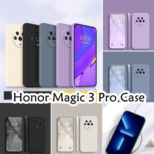 For Honor Magic 3 Pro Cover Drop and wear resistant Silicone Full Case Classic Simple Solid Color Phone Case Cover
