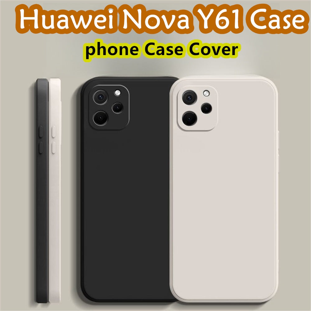For Huawei Nova Y61 Cover Drop and wear resistant Silicone Full Case Classic Simple Solid Color Phone Case Cover