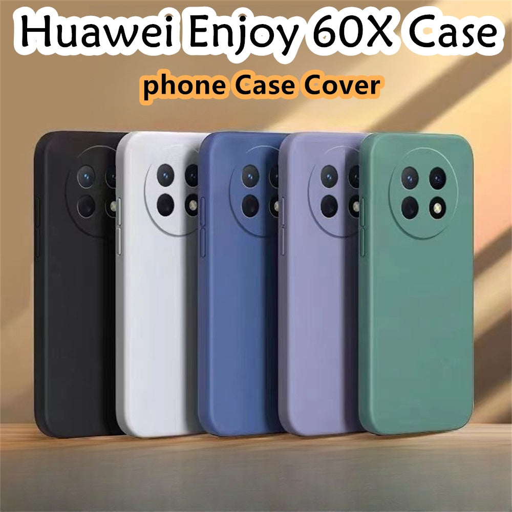 For Huawei Enjoy 60X Cover Drop and wear resistant Silicone Full Case Classic Simple Solid Color Phone Case Cover