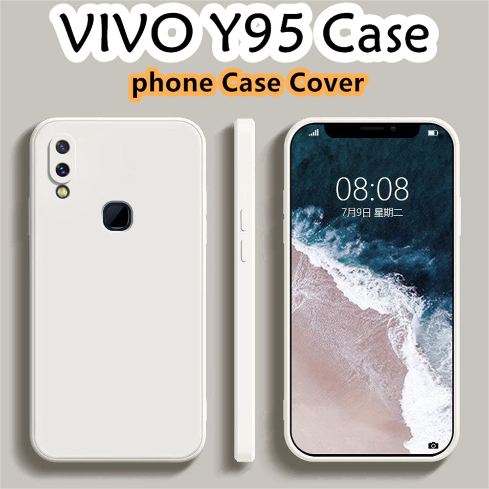 For VIVO Y95 Cover Drop and wear resistant Silicone Full Case Classic Simple Solid Color Phone Case Cover