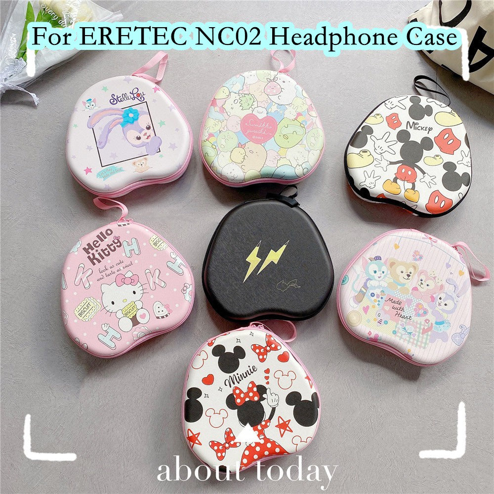 For ERETEC NC02 Headphone Case Cartoon Creative Patterns Headset Earpads Storage Bag Casing Box