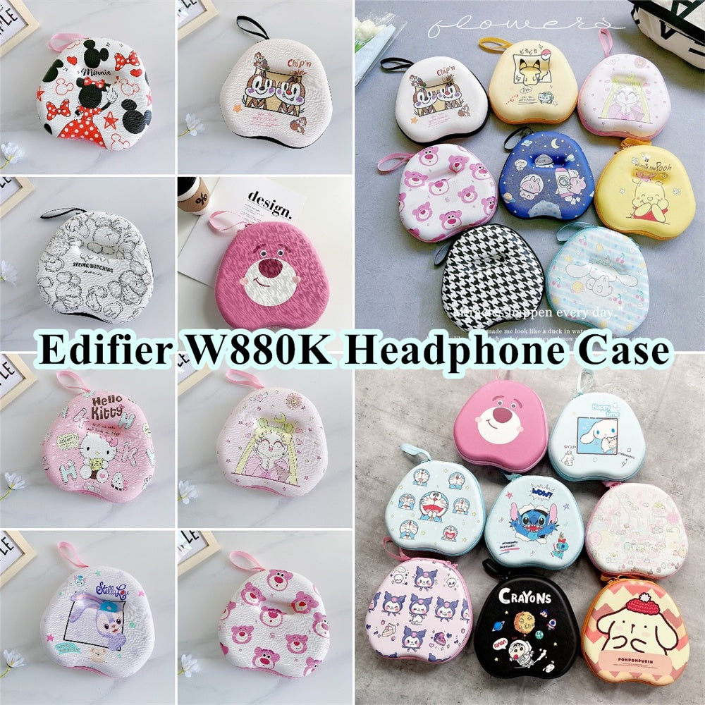 For Edifier W880K Headphone Case Cartoon Creative Patterns Headset Earpads Storage Bag Casing Box
