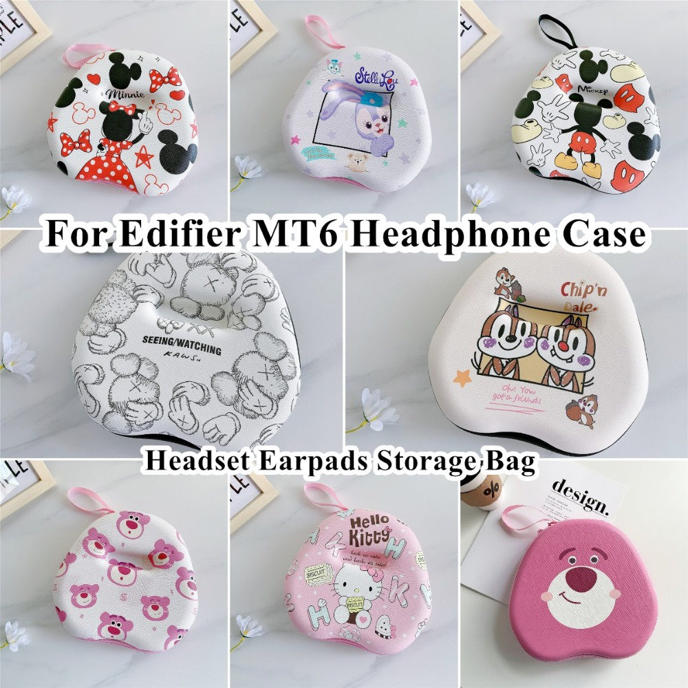 For Edifier MT6 Headphone Case Cartoon Creative Patterns Headset Earpads Storage Bag Casing Box